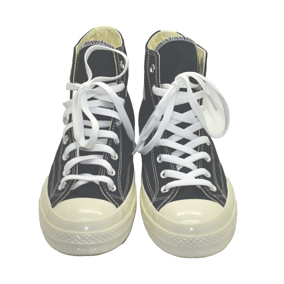 C5 NEW CONVERSE PLAY COMME DES GARCONS Black Canvas Sneaker Shoes Size 11 $125 - Picture 4 of 9